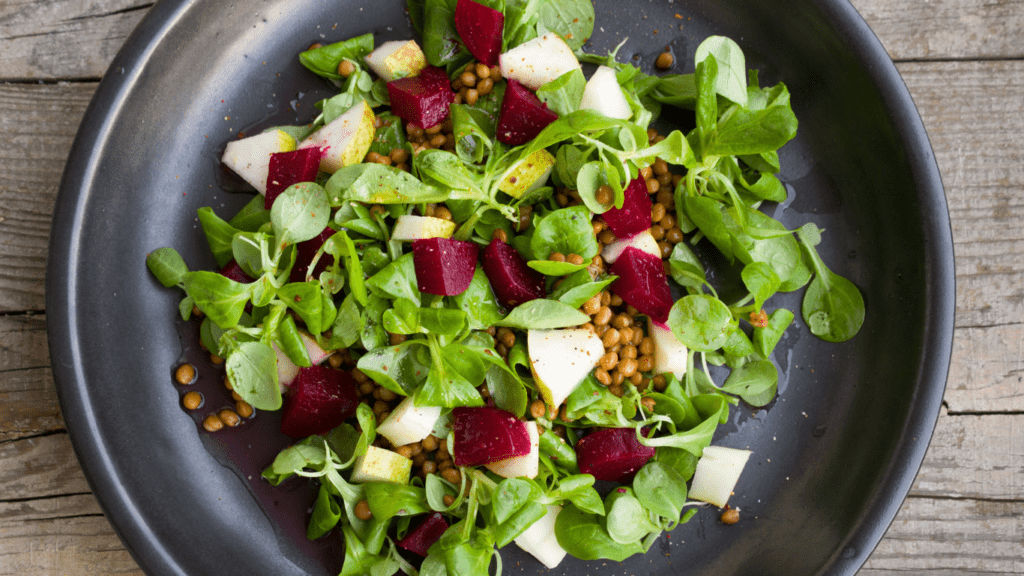 a bowl of vegetables salad