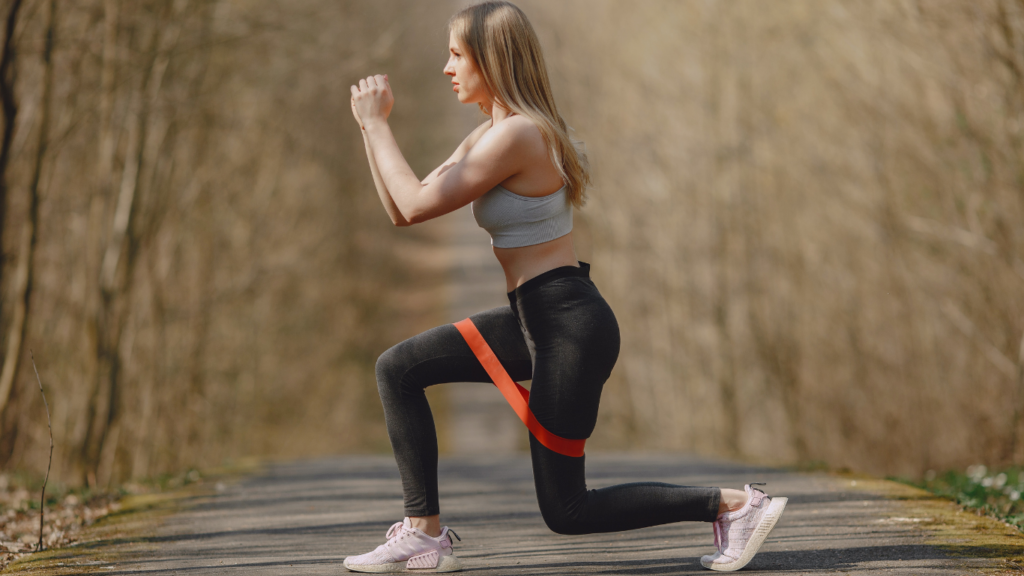 a person doing yoga outside