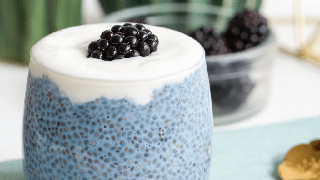 chia pudding in a glass 