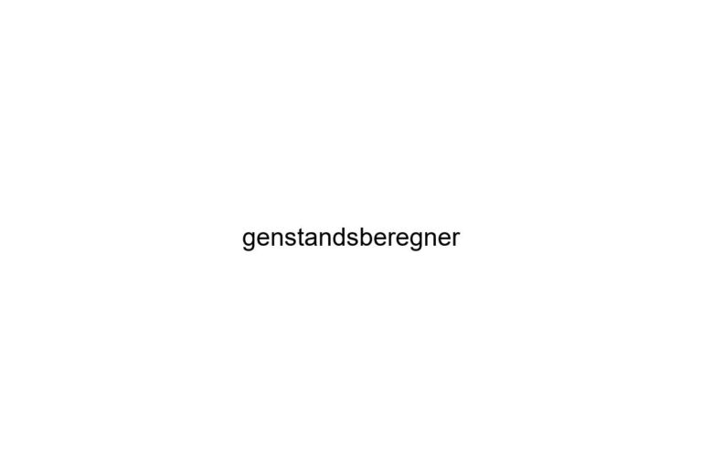 genstandsberegner